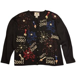 Tiara Vintage Y2k New Year 2000s Winter Cardigan